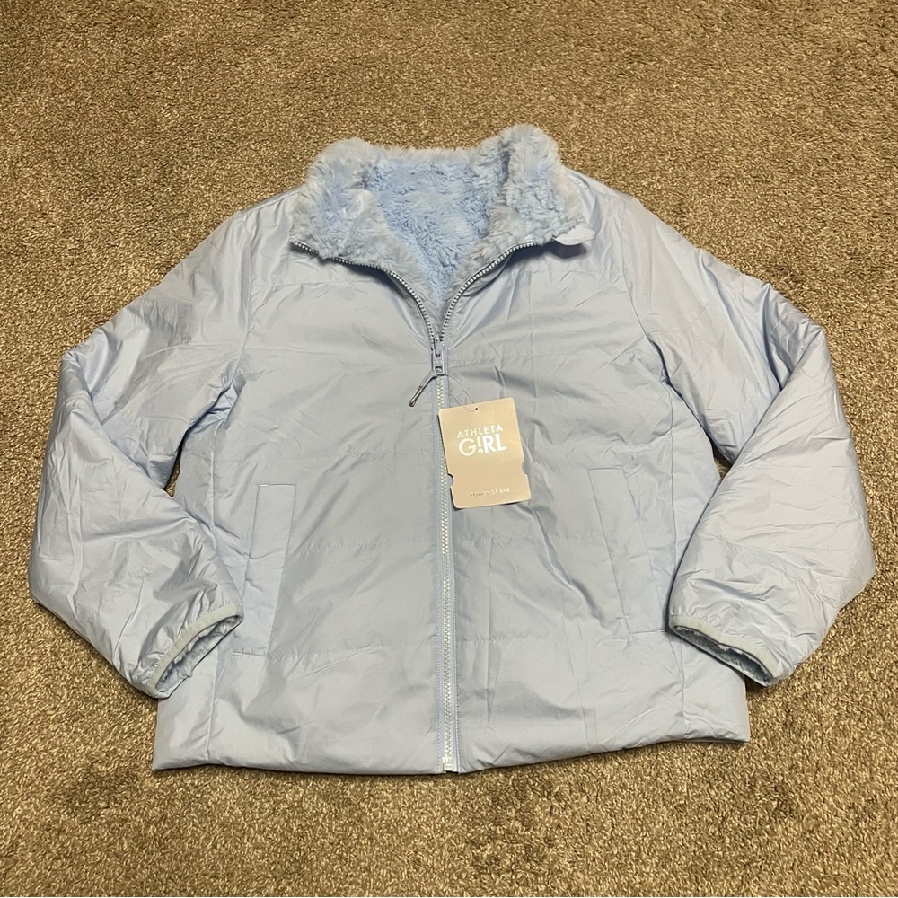 NWT Girls Athleta Cool Days Reversible Puffer Jacket Size L (12)
